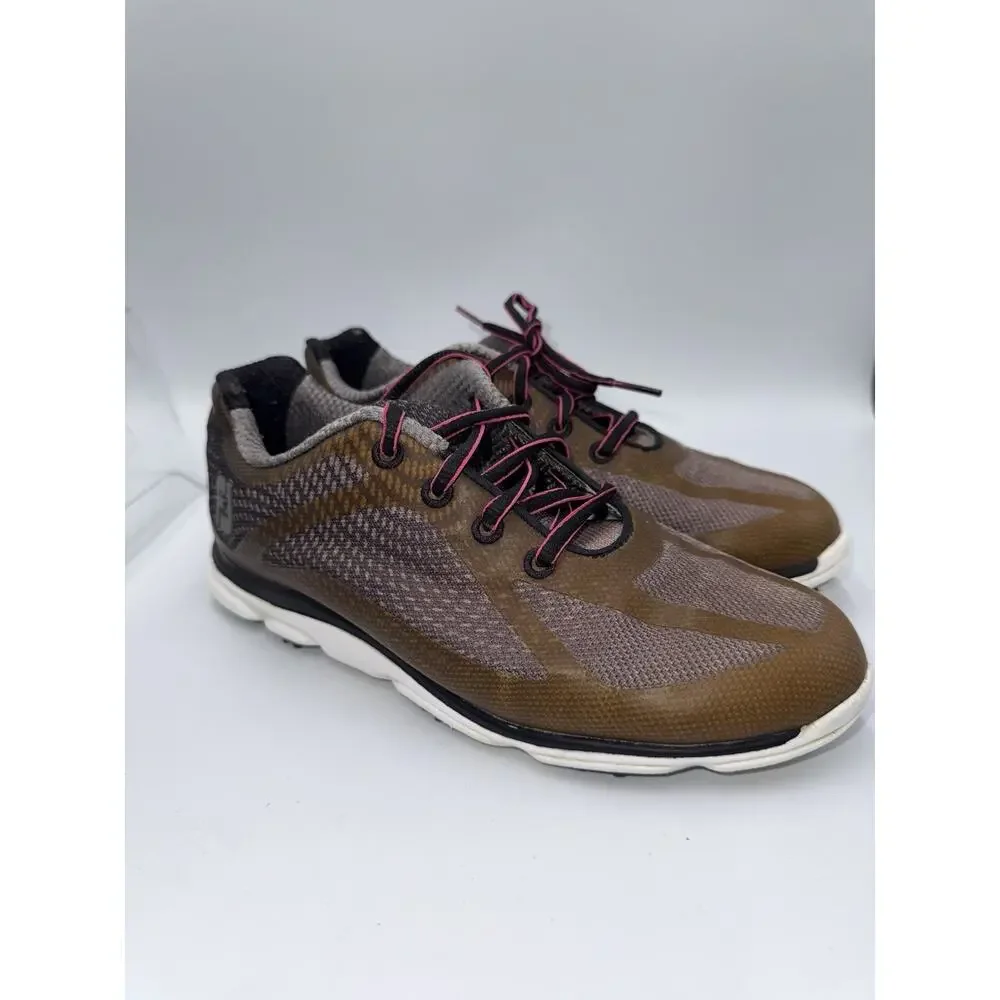 FootJoy Womens Shoes US 6 M Golf Spikes 98003 emPOWER Brown Gray Lace Up Comfort
